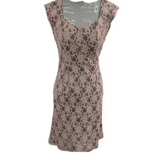 Annie blush pink lace dress